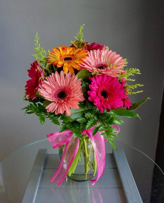 Pecera de 10 Gerberas
